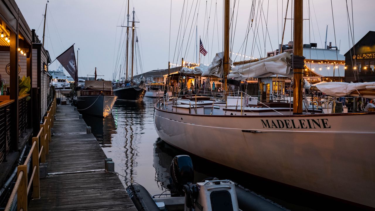 Wallpaper yachts, ships, bay, sea, pier