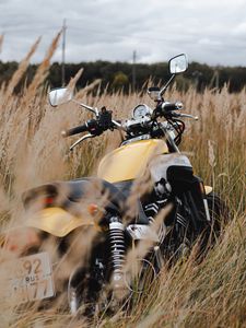 Preview wallpaper yamaha, bike, motorcycle, rear view, ears