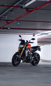 Preview wallpaper yamaha, motorcycle, bike, moto, side view, parking