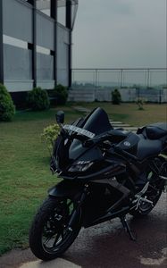 Preview wallpaper yamaha r15, yamaha, motorcycle, bike, black