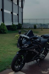 Preview wallpaper yamaha r15, yamaha, motorcycle, bike, black