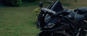 Preview wallpaper yamaha r15, yamaha, motorcycle, bike, black