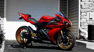 Preview wallpaper yamaha, r1, red, sportbike