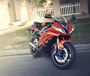 Preview wallpaper yamaha, yzf-r6, red, motorcycle