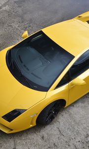 Preview wallpaper yellow, lamborghini, cars