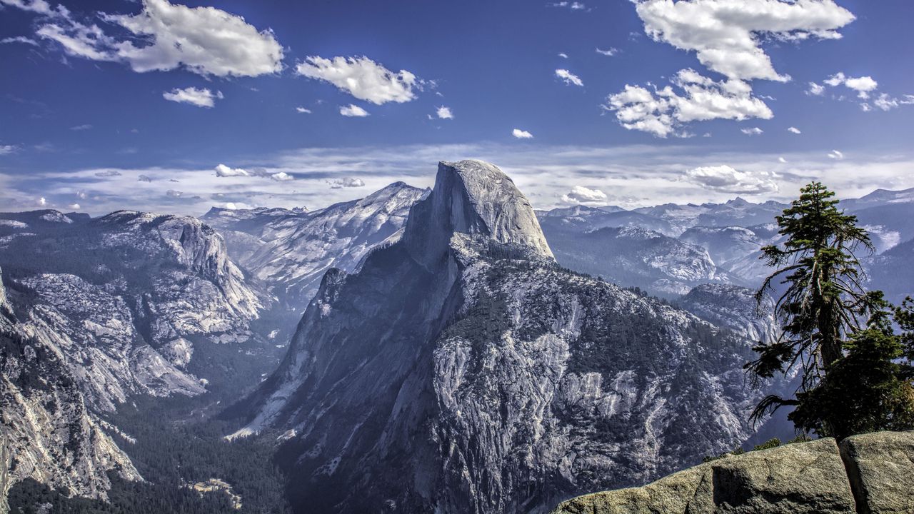 Wallpaper yosemite, california, usa, sky, mountains, peaks