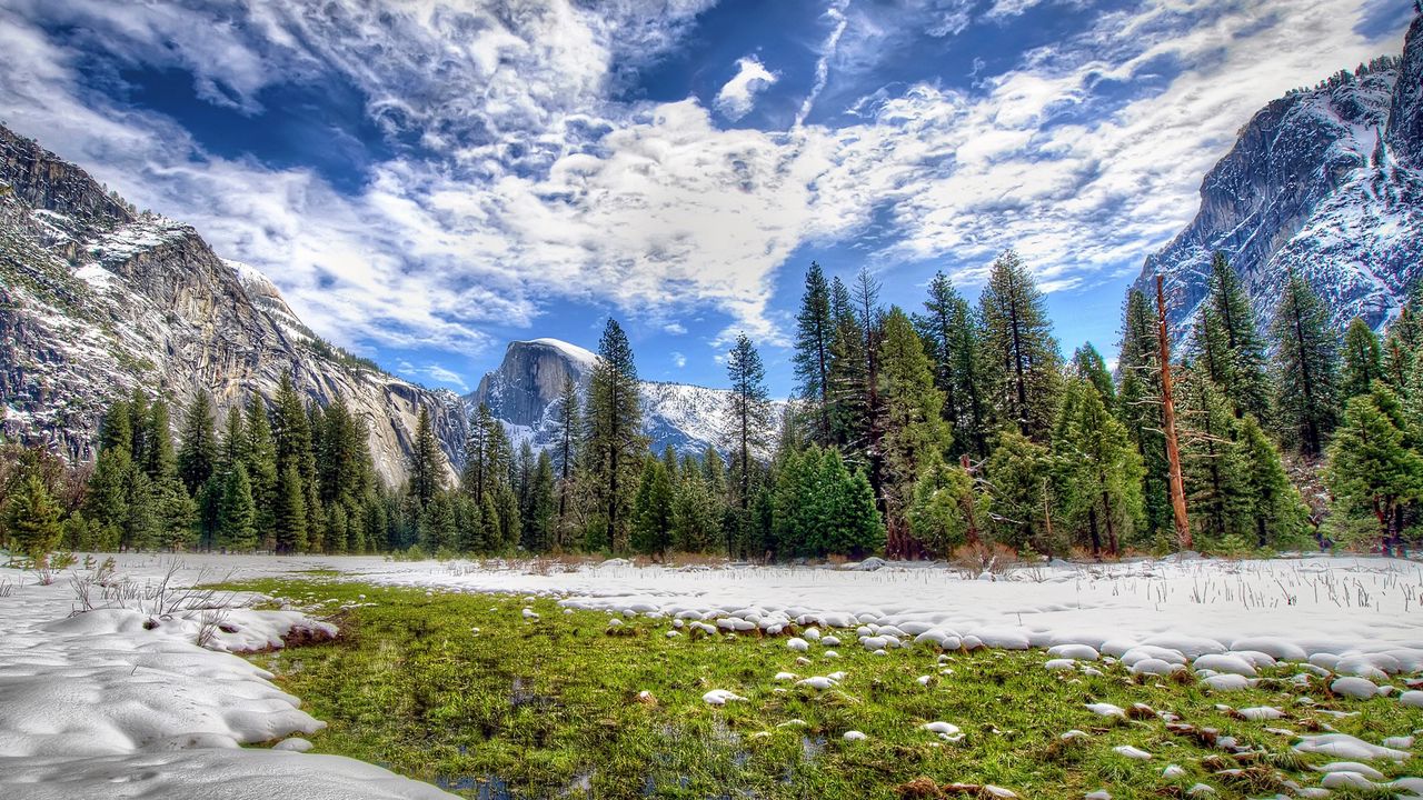 Wallpaper yosemite national park, california, sierra nevada, hdr