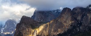 Preview wallpaper yosemite national park, yosemite, mountain, fog