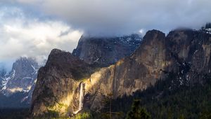 Preview wallpaper yosemite national park, yosemite, mountain, fog