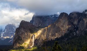 Preview wallpaper yosemite national park, yosemite, mountain, fog