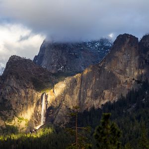 Preview wallpaper yosemite national park, yosemite, mountain, fog