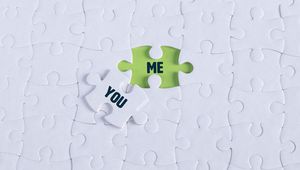 Preview wallpaper you, me, words, puzzle