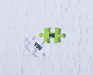 Preview wallpaper you, me, words, puzzle