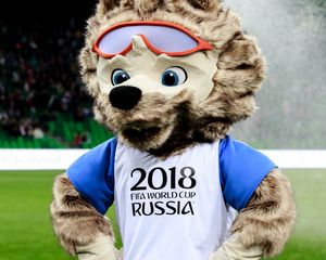 Preview wallpaper zabivaka, mascot, world cup 2018, fifa, football
