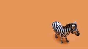 Preview wallpaper zebra, toy, white, striped