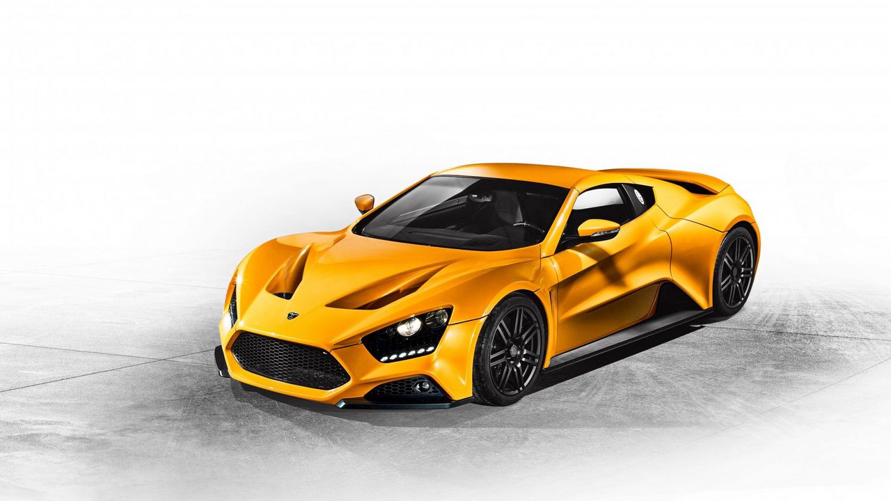 Wallpaper zenvo, st1, 2015, yellow, side view