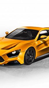 Preview wallpaper zenvo, st1, 2015, yellow, side view