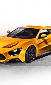 Preview wallpaper zenvo, st1, 2015, yellow, side view