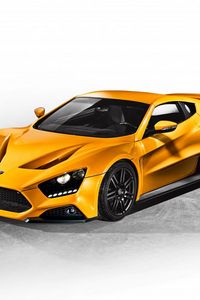 Preview wallpaper zenvo, st1, 2015, yellow, side view