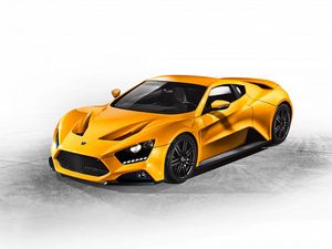 Preview wallpaper zenvo, st1, 2015, yellow, side view