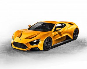 Preview wallpaper zenvo, st1, 2015, yellow, side view