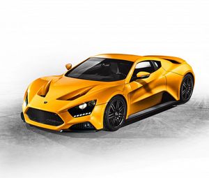 Preview wallpaper zenvo, st1, 2015, yellow, side view