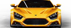 Preview wallpaper zenvo, st1, yellow, front view