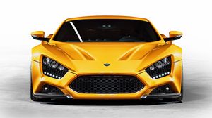 Preview wallpaper zenvo, st1, yellow, front view