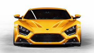 Preview wallpaper zenvo, st1, yellow, front view