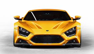 Preview wallpaper zenvo, st1, yellow, front view