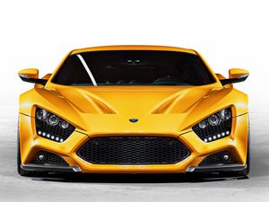 Preview wallpaper zenvo, st1, yellow, front view