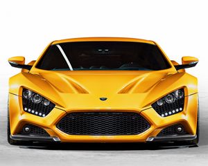 Preview wallpaper zenvo, st1, yellow, front view