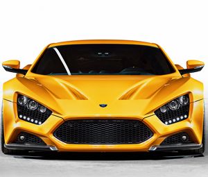 Preview wallpaper zenvo, st1, yellow, front view