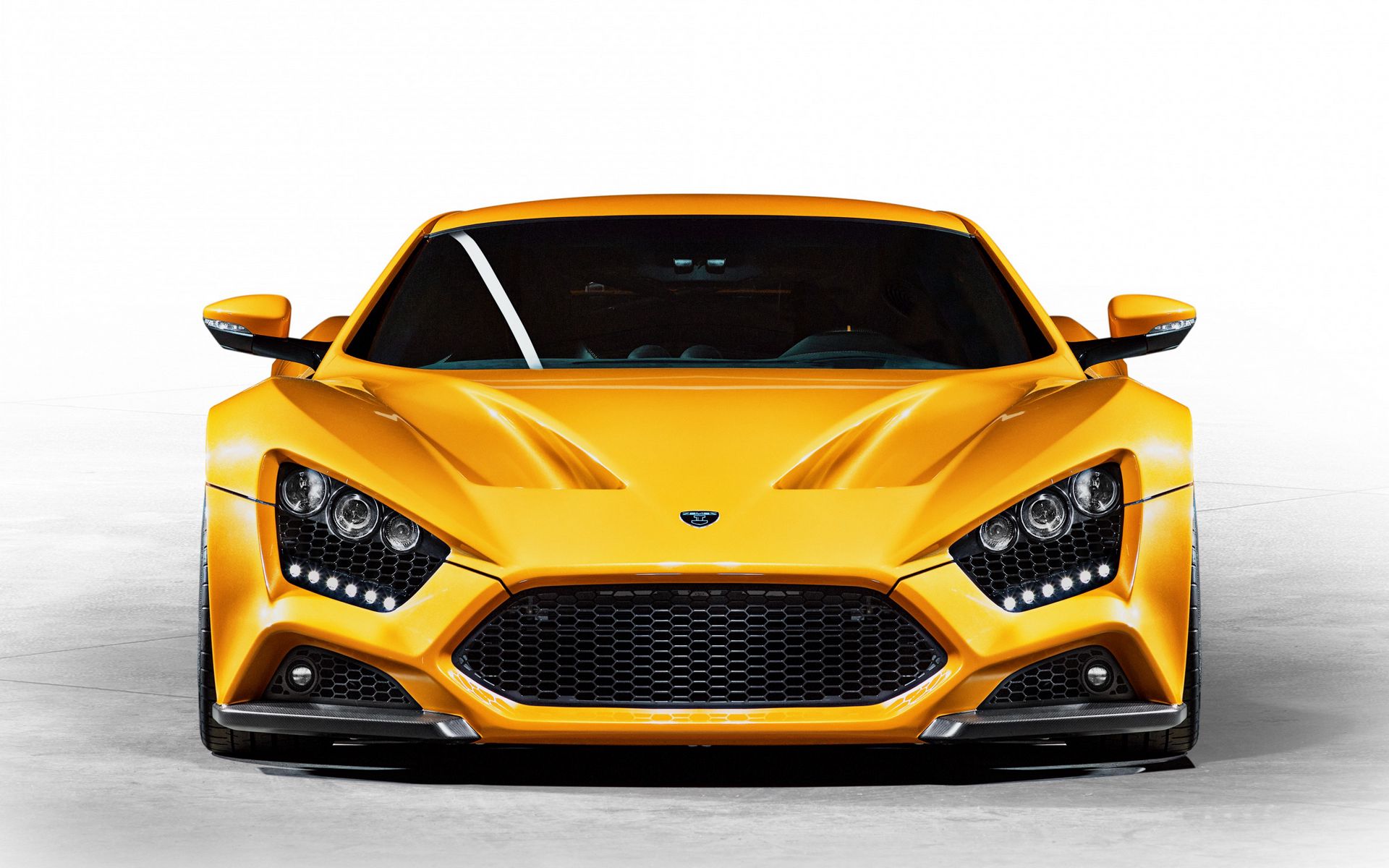 Download wallpaper 1920x1200 zenvo, st1, yellow, front view widescreen