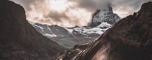 Preview wallpaper zermatt, switzerland, mountains, clouds