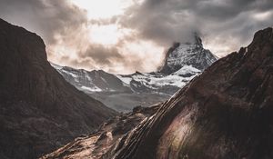 Preview wallpaper zermatt, switzerland, mountains, clouds