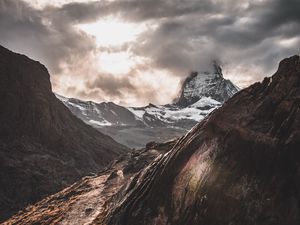 Preview wallpaper zermatt, switzerland, mountains, clouds