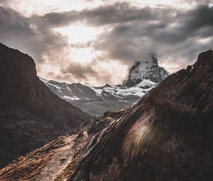 Preview wallpaper zermatt, switzerland, mountains, clouds