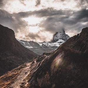 Preview wallpaper zermatt, switzerland, mountains, clouds