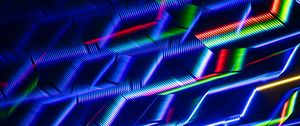 Preview wallpaper zigzags, rhombuses, lines, lights, long exposure, abstraction