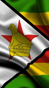 Preview wallpaper zimbabwe, atlas, flag, cloth, silk, symbolism