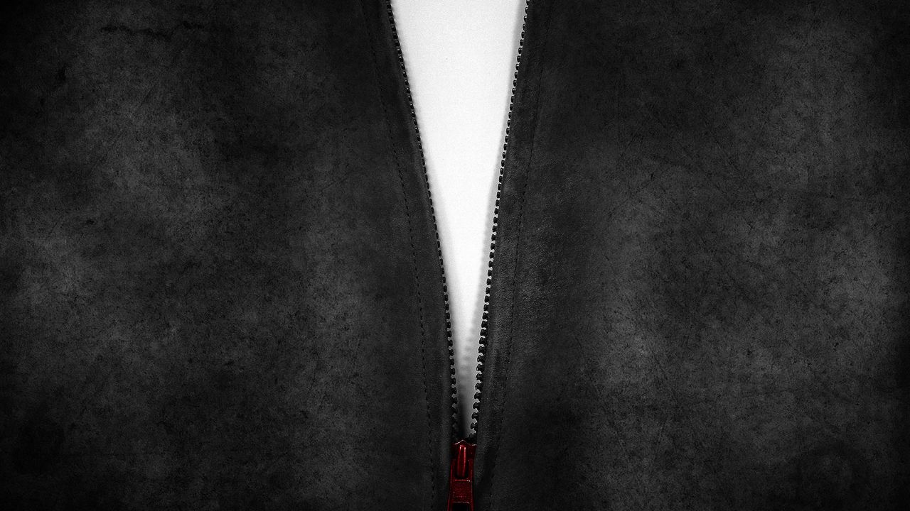 Wallpaper zipper, black, white