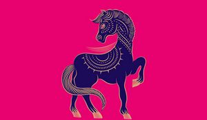 Preview wallpaper zodiac sign, horse, art