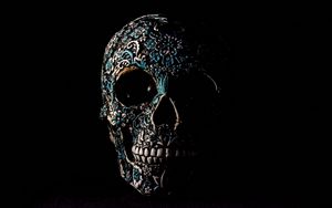 Wallpaper skull, hood, dark, futurism, sci-fi hd, picture ...