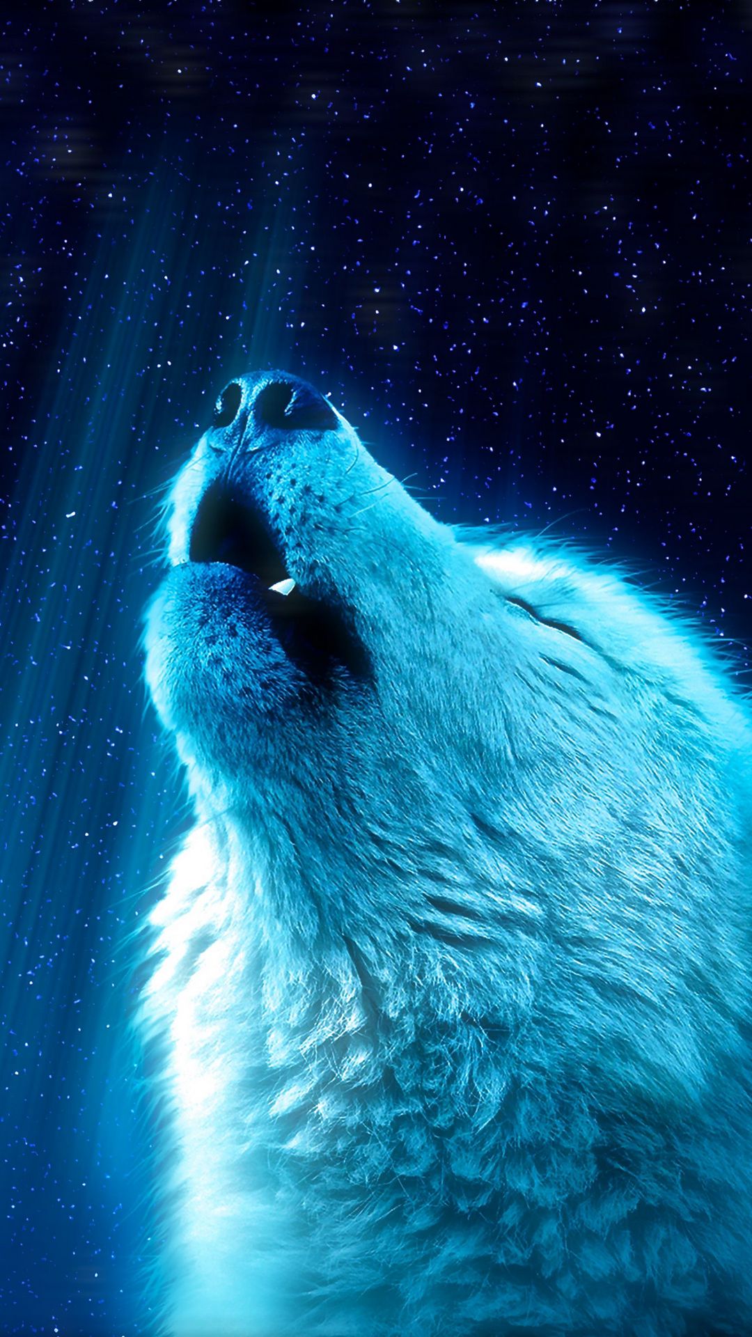 Download wallpaper 1080x1920 wolf, predator, howl, white ...
